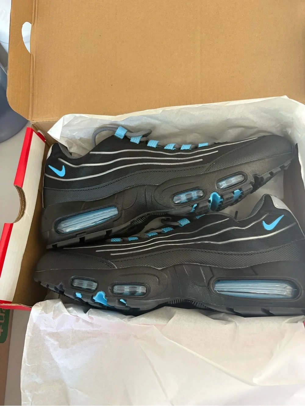 Nike Air Max 95 Big Bubble 'Tech Black University Blue' Men’s Size 12